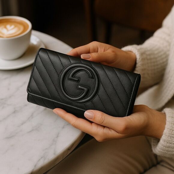 Gucci Handbags - GUCCI BLONDIE LEATHER WALLET With Generic CHAIN Included